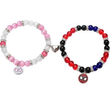 Imagem de Pulseiras de aranha combinando para casais - Pulseiras de amizade para melhor amiga namorada namorada - Presentes de joias combinando para mulheres, marido, Halloween, Natal, aniversário, Sem Pedra