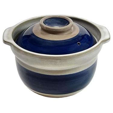 Imagem de Panela japonesa Deep Donabe para 1 a 2 pessoas (2,6 L) – Pode ser lavada na lava-louças – Banko-Yaki – Feita no Japão