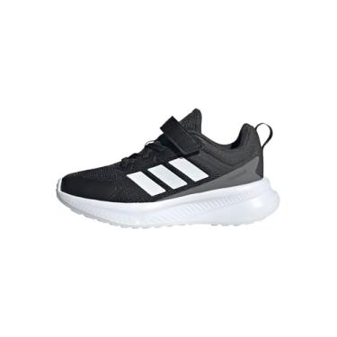 Imagem de adidas Tênis infantil unissex Fortarun 4.0, Preto/Branco/Carbono, 11 Little Kid