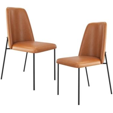 Imagem de Kit 02 Cadeiras Decorativa Estofada Para Sala De Jantar Bella L02 Couríssimo Whisky - Lyam Decor