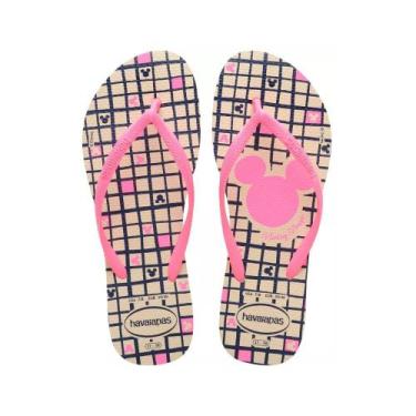 Imagem de Chinelo Havaianas Slim Mickey & Minnie Mouse Disney Feminino Personage