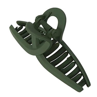Imagem de Yinhing Grampos de Garra de Cabelo, Grampos de Cabelo Antiderrapantes para Mulheres Com Folha e Mola de Metal, Adequados para Todos Os Comprimentos e Texturas de, Acessórios de (GREEN)