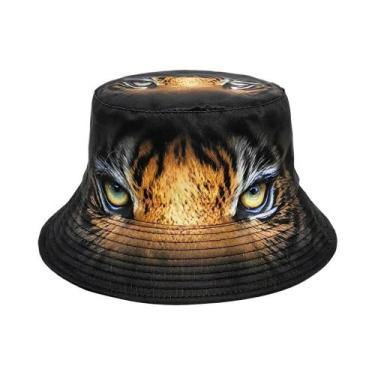 Imagem de Chapéu De Pescador Estampado Com Padrão De Tigre Para Homens E Mulhere