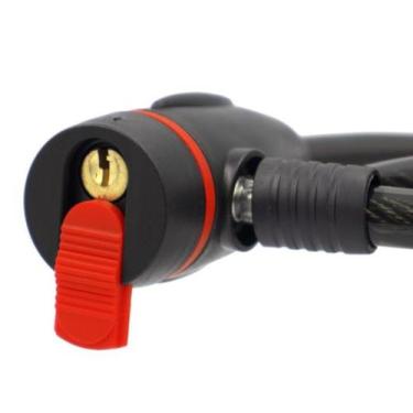 Imagem de Trava com cadeado articulado para bicicleta bike portão moto 80 cm 2 c