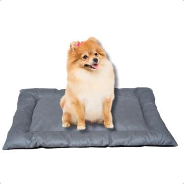 Imagem de Cama Caminha Colchonete Pequeno 70x50cm para Cachorro e Gato de Suede Lavável Almofada Pet Macia Confortável (Cinza)