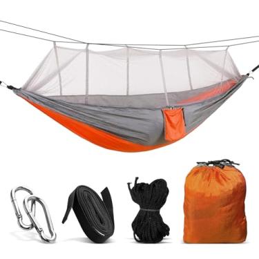 Imagem de Rede De Dormir Camping Construção Rápida, Portátil Dobrável Rede de Árvore Acampamento (Laranja C/Mosquiteiro) LP-061