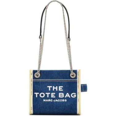 Imagem de Marc Jacobs Bolsa tiracolo com corrente jeans, lavagem escura, Lavagem escura, One Size