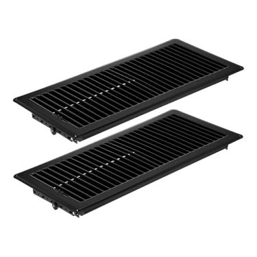 Imagem de PATIKIL Capas de ventilação de piso de 15 x 35 cm, 2 peças de registros de piso capas de ventilação de ar de metal resistentes, alavanca de fornecimento de ar ajustável fácil para grades de teto de