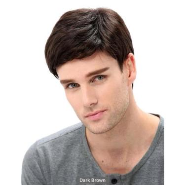 Imagem de Peruca Masculina Fibra Bio Organica Semelhante Ao Humano Preta - D&D C