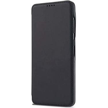 Imagem de MAALYA Capa Folio Holster para Apple iPhone 14 Plus (2022) 6,7 polegadas, capa de telefone flip resistente a arranhões de couro [slot para cartão] (Cor: Preto)