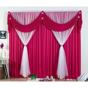 Imagem de Cortina Jessica de 2m com Voil Para Quarto, Sala para Varão Simples - 