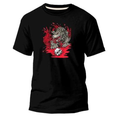 Imagem de Camiseta Básica Algodão Premium Estampa Digital Lobo Mutante - Pavesi,