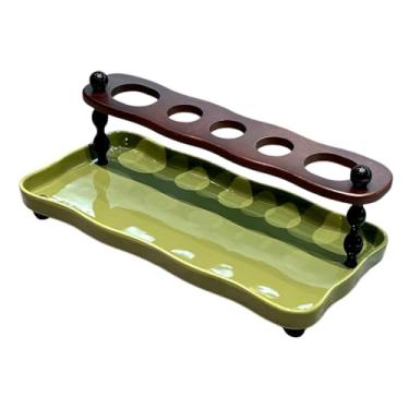 Imagem de Generic Organizador de escova de dentes e pasta de dente versátil para de banheiro, cozinha e dormitórios, Bandeja Verde