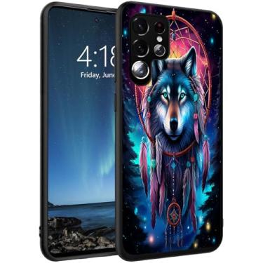 Imagem de DSRGRGFDJ Capa projetada para Samsung Galaxy S26 Ultra de 6,9 polegadas, capa de silicone ultrafina, antiarranhões e à prova de choque - Apanhador de sonhos de lobo