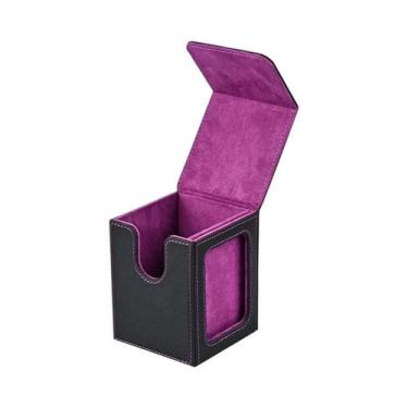 Imagem de Caixa De Armazenamento Para Cartas TCG Com 100 Cartas, Em Couro PU, Co