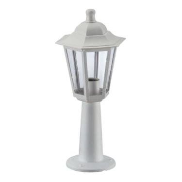 Imagem de 12 Balizadores Clássicos Brancos Luminárias Chão Jardim Lente Transparente Grego Dital