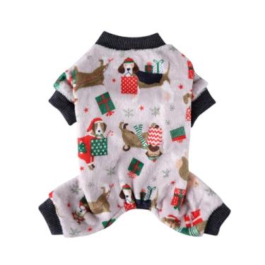 Imagem de Cuofyunl roupas para cães de estimação macio pelúcia inverno pulôver suéteres para filhotes com gola elástica manguito engrossado suéteres para animais de estimação (Filhote de cachorro L)