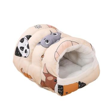 Imagem de Dualoai Toca para animais de estimação, caverna para gatinhos, canil portátil, conveniente e aconchegante, abrigo semi-fechado para gatos de interior, Style B, L