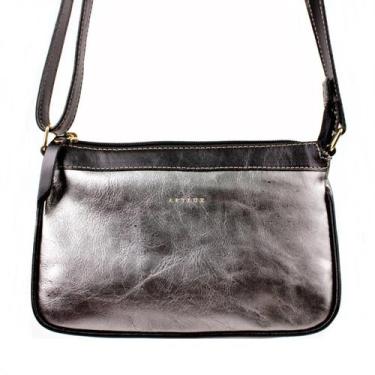 Imagem de Bolsa Transversal em Couro Artlux 9055, Chumbo