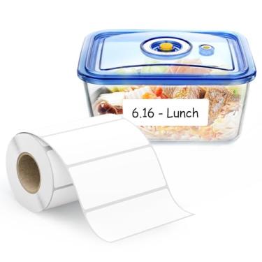 Imagem de Kingtac 500 etiquetas de alimentos em branco, etiquetas de congelador de 2,5 x 7,6 cm removíveis para recipientes de alimentos, etiquetas de frascos de pedreiro, etiquetas de armazenamento de