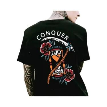 Imagem de Camiseta Masculina Oversized Gótica Harajuku Com Estampa De Caveira, M