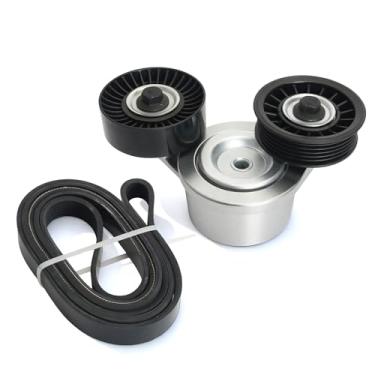 Imagem de Kit de transmissão de correia serpentina do motor adequado para Jeep Liberty KJ 2002-2006 V6 3,7L, kit de componentes de acionamento tensor de correia serpentina substitui OEM # 90K-39120, 5060865K1