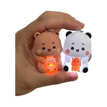 Imagem de Chaveiros De Urso Panda, Brinquedo Sonoro, Figuras De Anime Brilhantes
