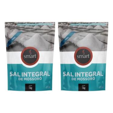 Imagem de Kit 2 Sal Marinho Mossoró Integral Fino Moído Smart 1kg