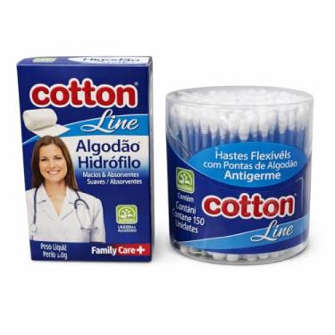 Imagem de Kit Cuidado Diário Algodão Hidrófilo + 150 Cotonetes Macios Ideal para o Dia a Dia Premium