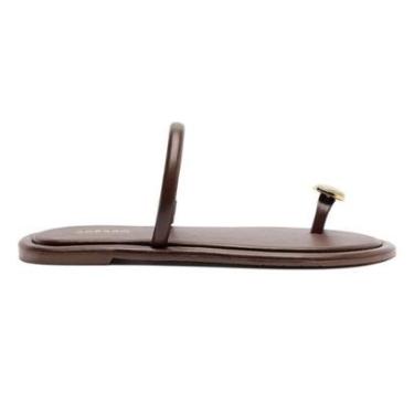 Imagem de Sandália Couro Fina Tira Dedo Minimalista Lançamento Arezzo-Feminino