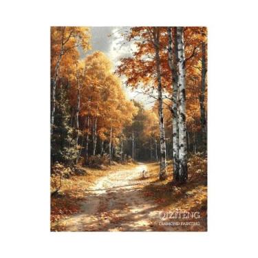 Imagem de Kit De Pintura Em Diamante 5D Paisagem Florestal Com Mosaico De Strass