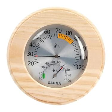 Imagem de MotiveTech Termômetro e Higrômetro para Sauna 2 em 1, Higrotermógrafo de Suspensão, Medidor de Temperatura e Umidade para Hotel, Estufa, Banho Sala de Vapor, Ponteiro Preto