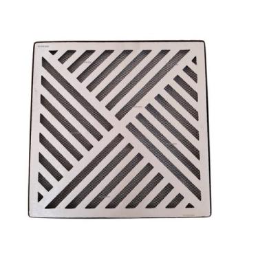 Imagem de Grelha Pluvial 28x28 Diagonal com Caixa Coletora Saída Baixa Tubo 100 