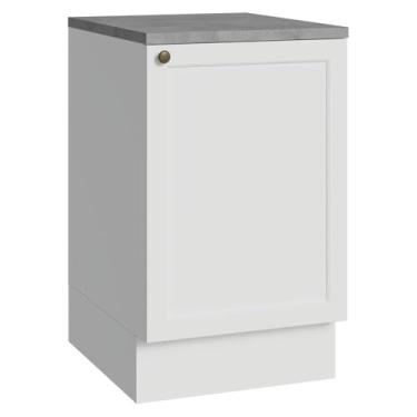 Imagem de Balcão de Cozinha 50cm 1 Porta Branco Vik Madesa