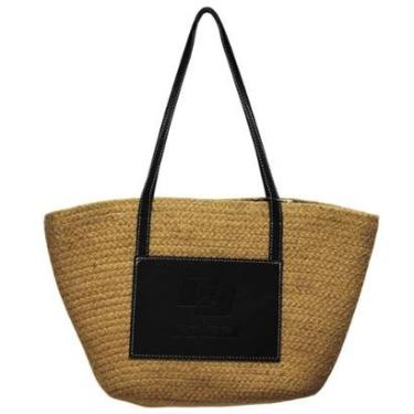 Imagem de Bolsa Colcci Shoulder Bag Palha Preta Feminina-Feminino