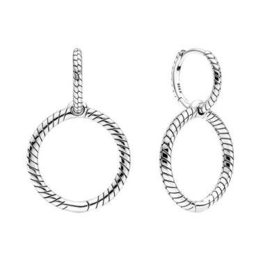 Imagem de Brincos De Argola Femininos Em Prata Esterlina 925 Com Estrela, Lua E 