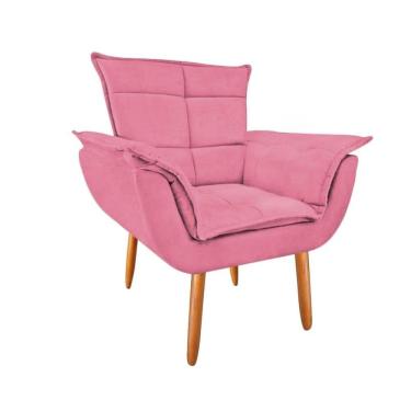 Imagem de Poltrona Opala Suede Rosa