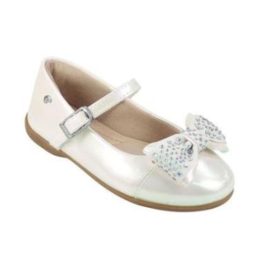 Imagem de Sapatilha Infantil Pampili Bailarina 188 Branco Holográfico-Feminino
