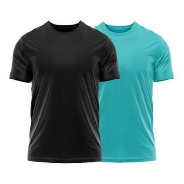 Imagem de Kit 2 Camisetas Dry Uv Masculina Blusa Camisa Fitness Academia Basica Lisa-Masculino