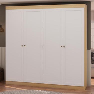 Imagem de Guarda Roupa Genialflex Europa 4 Pts Provençal Savana Branco