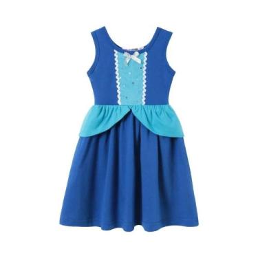 Imagem de Vestido Casual De Sereia Rapunzel Para Meninas, Manga Curta, Fantasia 