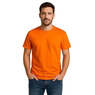 Imagem de Camiseta Básica Masculina 100% Algodão Lisa Premium Básica Casual Dia 