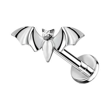 Imagem de Brinco De Piercing Tragus Em Aço Inoxidável Com Strass, Cruz Crescente