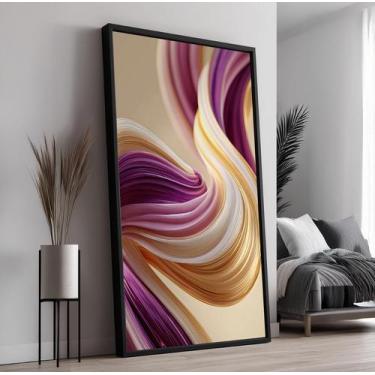 Imagem de Quadro com Moldura e Acrilico Cristal Vidro Movimento Ametista para Sa