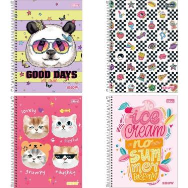 Imagem de Caderno Espiral Capa Dura Universitário A4 1 Matéria 80 Folhas Feminino Show Tilibra Estampa 3