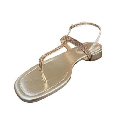 Imagem de Sandália Arezzo Tiras Pedraria-Feminino