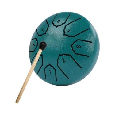Imagem de Tambor De Língua De Aço Mini De 4 Polegadas Com 8 Notas, Instrumento M