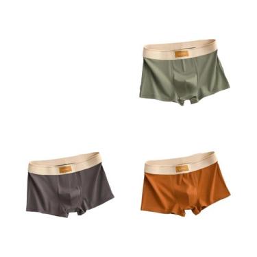 Imagem de Cuecas Boxer Masculinas De Algodão De Alta Qualidade 3 Peças Macias Sa