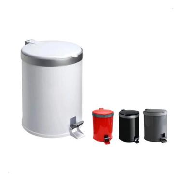 Imagem de Lixeira Cozinha Pedal 12 Litros De Plastico Versatil - Viel, Branco