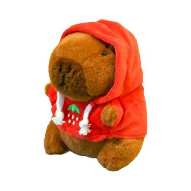 Imagem de Brinquedo De Pelúcia Capivara Pequena Com Capuz E Asas, Boneca Fofa De